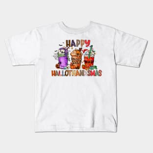 Happy Hallothanksmas. Coffee Kids T-Shirt